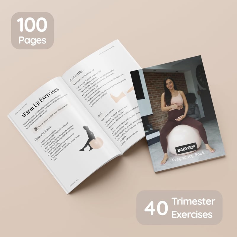 BABYGO® Kismama Fitnesz Labda 65cm - Nude Színű, Irodai és Jógahasználatra, 1000kg Teherbírású