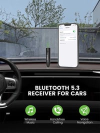 HVMLAK Bluetooth 5.3 AUX adapter autóba, erős mikrofonnal, fém burkolattal 2