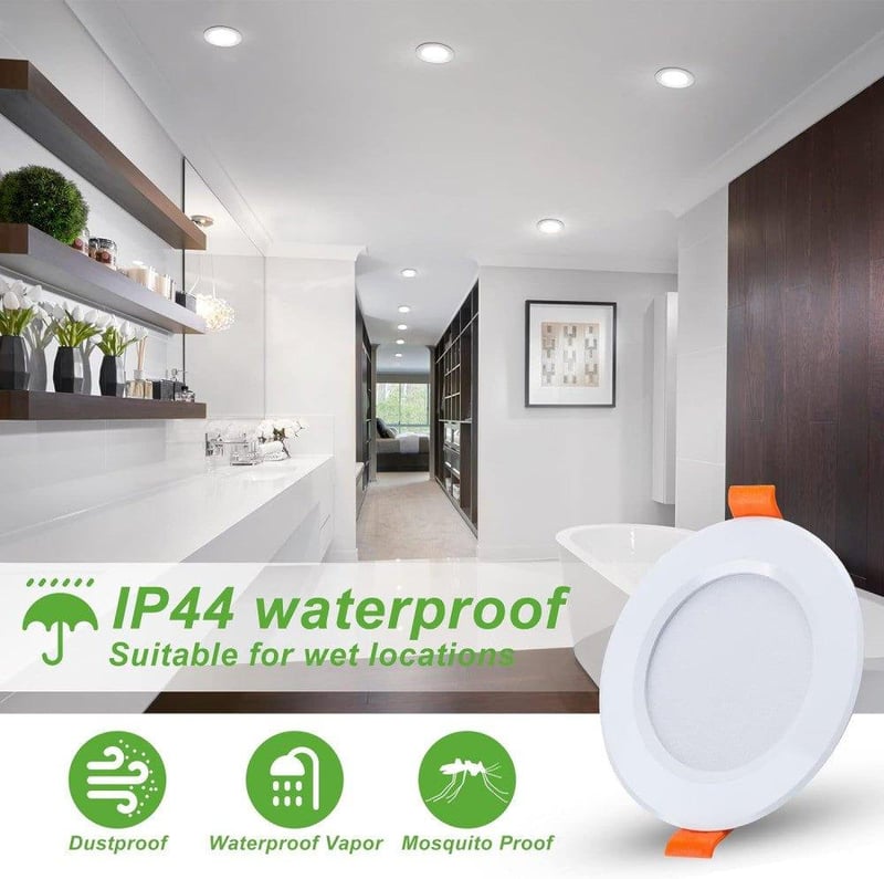 Dimmelhető 5W LED Süllyesztett Lámpa - Ultravékony, IP44, Nappali Fehér
