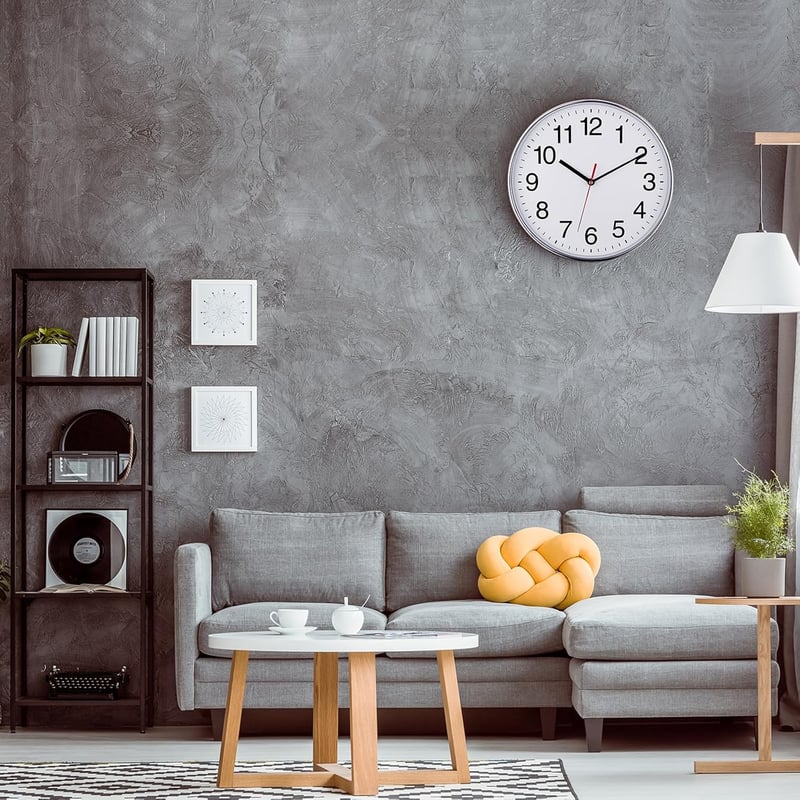 Plumeet 25cm Hangtalan Króm Falióra - Dekoratív Kvarcóra Otthonra, Irodába