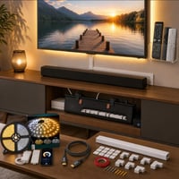 TV-kábelrend: HDMI-kábel + 10 db kábelcsatorna + kábelvezető + 2 db távirányító-tartó + 6 m LED-szalag 1