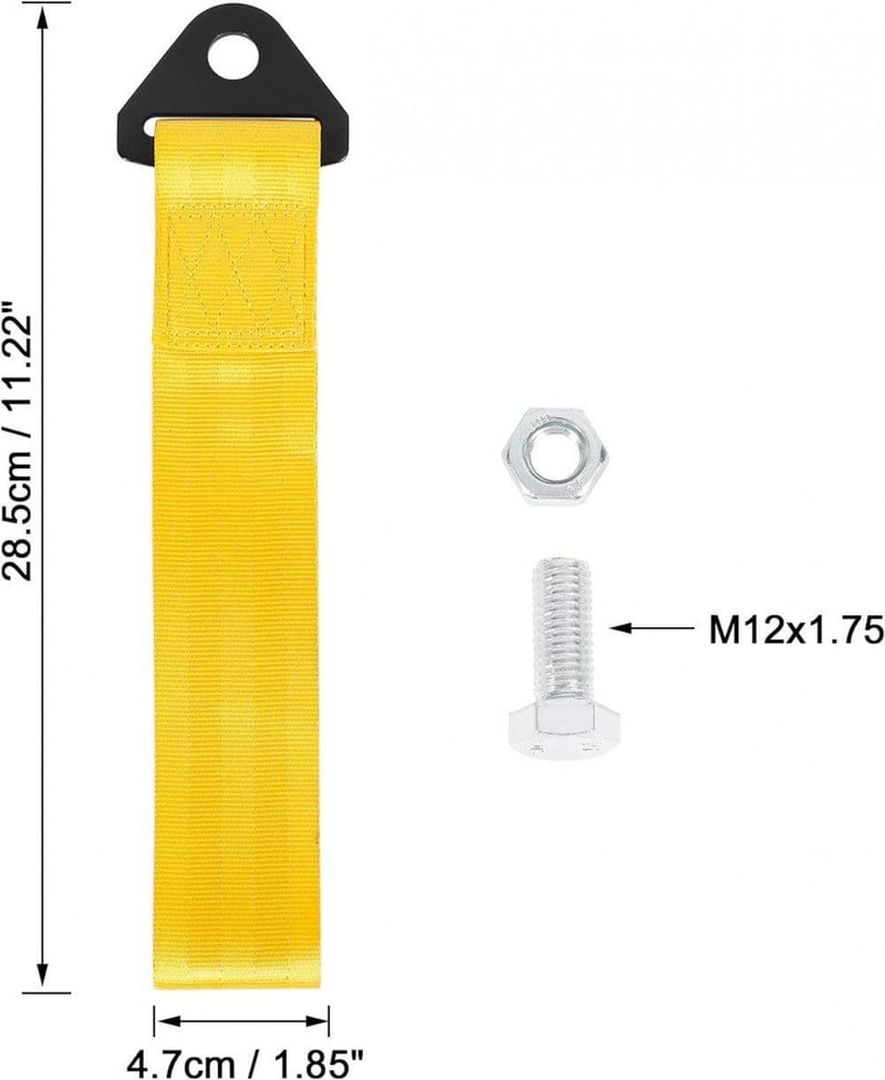 Sárga Vonószem Készlet 2 db Rögzítőcsavarokkal, 28,5 cm