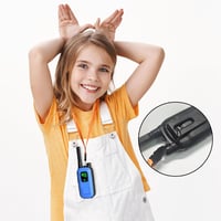 Radioddity gyerek walkie-talkie szett, 16 csatornás, 4km hatótávú, lámpával, 2db (piros-kék) 9