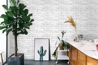 myforHD Öntapadós Tégla Mintás Tapéta - Vintage Fehér Fal Dekoráció, Vízálló PVC Matrica Bútorokra, Falra, Ajtóra (45 x 300 cm) 4