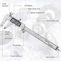 ZHAOMIMI Digitális Tolómérő 150mm Rozsdamentes Acélból - Nagy LCD Kijelzővel, 0,01mm Pontosság, Belső-Külső-Mélység Méréshez 2