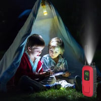 Radioddity gyerek walkie-talkie szett, 16 csatornás, 4km hatótávú, lámpával, 2db (piros-kék) 6