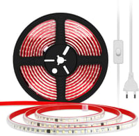 pcning LED Szalag 10m - 230V Fehér Kültéri Világítás, IP67 Vízálló, Öntapadós, Kapcsolóval, Nagy Fényerejű, Közvetlen Csatlakozású Dekoráció 1