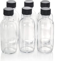 DIDITIME 60 ml Mini Üvegpalack Szett 6 db - Légmentes Fehér Üvegek Olajhoz, Italokhoz, Gyömbér Shotokhoz Tölcsérrel - Szivárgásmentes Utazó  9