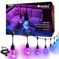 Inteligentná LED svetelná reťaz Nanoleaf Outdoor 15 m Starter Kit - 20 RGBICW žiaroviek typu Gem, IP65, WiFi, Alexa — bez adaptéra (stav: pozri 2. obrázok) 1
