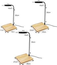 DELITLS USB-s LED Akvárium Lámpa, 10W Teljes Spektrumú, Bambusz Talppal, Nano Akváriumokhoz és Növényekhez 2