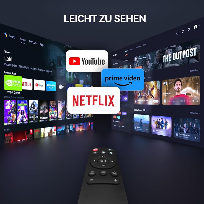 Aubor Mentech HY300Pro Mini Projektor WiFi 6 és Bluetooth - 180° Forgatható Hordozható Vetítő 720P Natív Felbontás, 4K Támogatás, Android 11