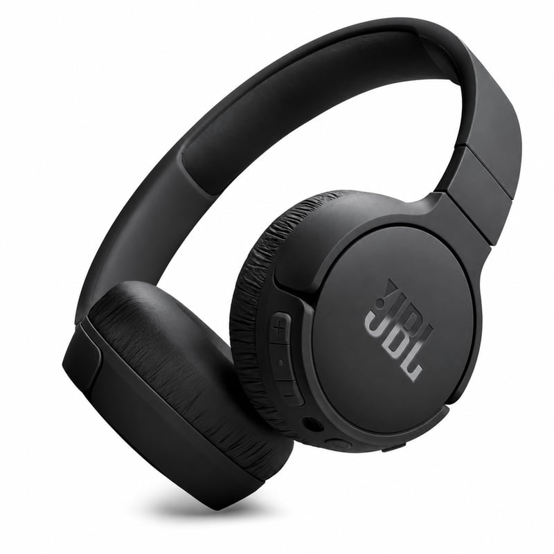 JBL Tune 670NC Bluetooth fejhallgató adaptív zajszűréssel, fekete — hibás, alkatrésznek: jobb hangszóró recsegés (állapot: lásd a 2. képet)