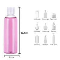Generisch 6 db 100 ml Utazó Flakon Szett - Átlátszó Műanyag Utántölthető Tárolók Repülőútra, Kézipoggyászba, Kozmetikumokhoz, Tusfürdőhöz, F 6