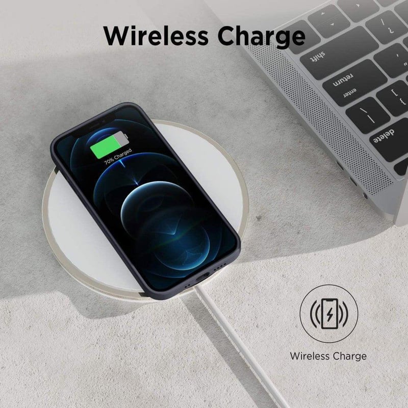 iPhone 12 Mini Szilikon Védőtok Mikroszálas Béléssel - Sötétszürke