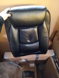 Piesă de schimb spătar pentru scaun de birou ergonomic directorial COLAMY, tapițerie groasă din piele, negru, spătar înalt, piesă de schimb 2