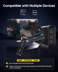 ORICO 4TB M.2 2280 SATA SSD - Belső SSD Meghajtó 500MB/s Olvasási Sebességgel - Laptop és Asztali PC Kompatibilis B+M Kulcs 4