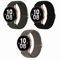 chinbersky 20 mm pleteni najlonski remen za pametni sat, kompatibilan sa Samsung Galaxy Watch 4/5/6/5 Pro/Active 2/Watch 3 41mm/Gear S2 Classic, elastičan, set od 3 komada 1
