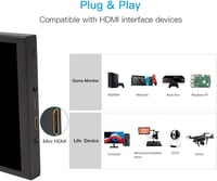 Elecrow 8" IPS Hordozható Monitor Raspberry Pi-hez, HD 1280x800 Felbontással 4
