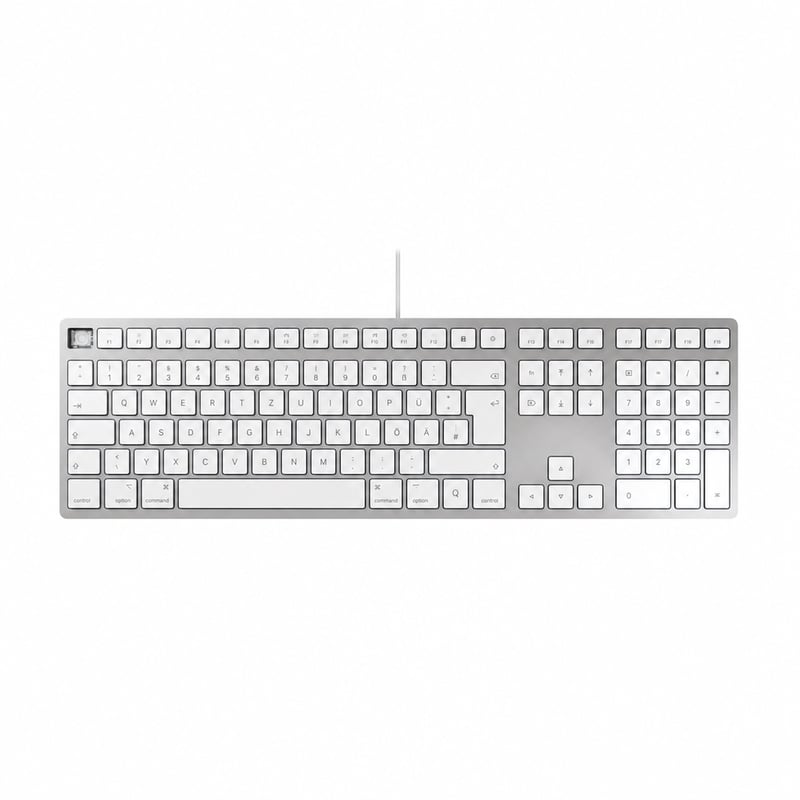 Káblová klávesnica CHERRY KC 6000 Slim for Mac, USB-A, biela — Kláves ESC sa odpojil od klávesnice (stav: pozri 2. obrázok)