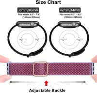 Apple Watch sportszíj 38-41mm - EWENYS lila hullámmintás, állítható nylon pánt 5