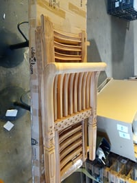 vidaXL Tíkfa Faragott Pad Barna 127,5x52x80 cm Masszív Teak Kerti Kispad Ülőpad Tornác — mindkét karfa törött (állapot: lásd a 2. képet) 2