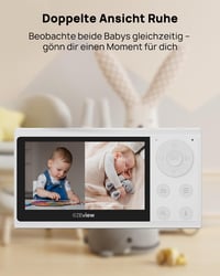CZEview WiFi Babaőrző 2 Kamerával és Applikációval - 2K/4,3" Kijelző, 360° PTZ, Automatikus Követés, Éjjellátó, Sírás/Mozgásérzékelő, Hőmérő 3
