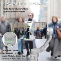 STRBDYI 3 tengelyes telefonstabilizátor iPhone Android AI követéssel összecsukható 6