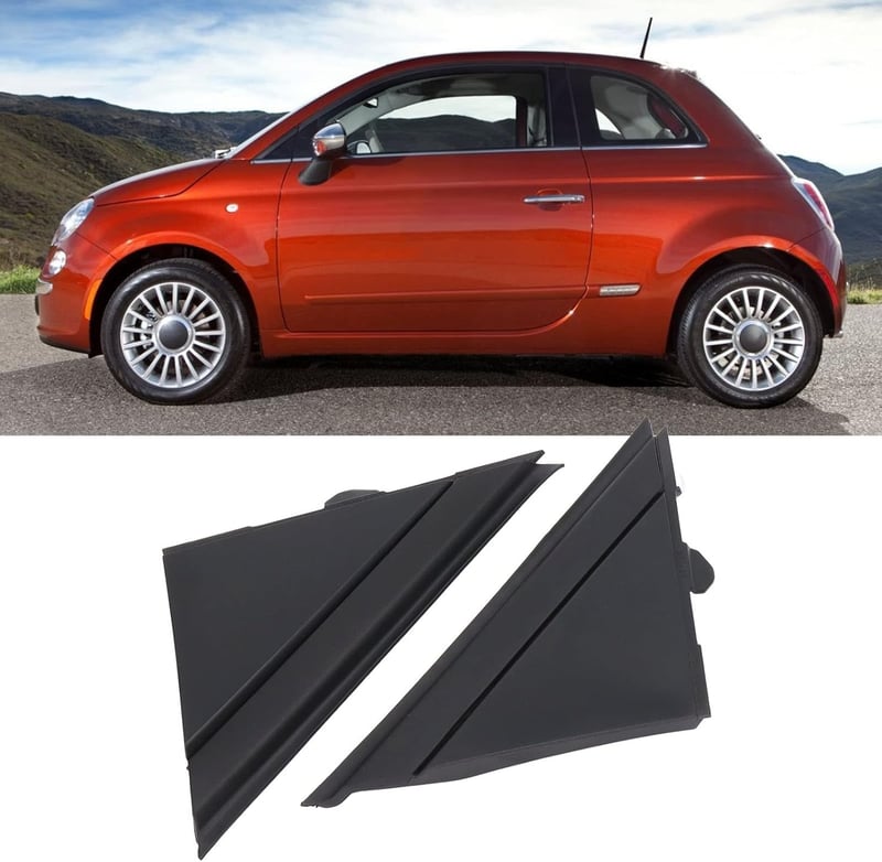 Fiat 500 tükörborítás szett - Háromszögű zászló dizájn (2012-2019)