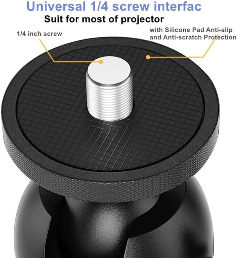 AiFeelife Többszögű Projektor Állvány - Láthatatlan Telepítésű Fém Tartó Ágyhoz és Kanapéhoz, Kompatibilis XGIMI, Nebula, VANKYO, Epson Proj