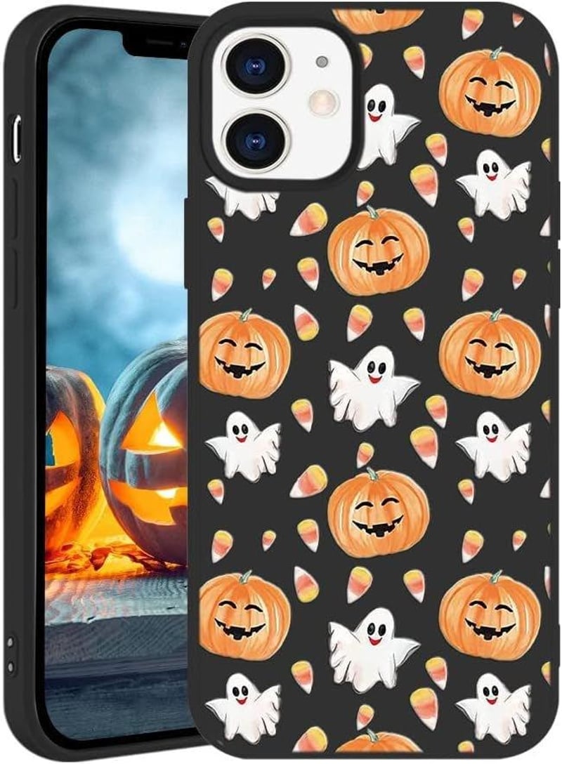 iPhone 12/12 Pro Halloween Védőtok - Tökfejes Mintával