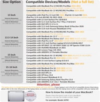 MacBook Pro 14" és Surface Laptop védőtok - HYZUO 13,3-14" vízálló laptop táska, fekete 6