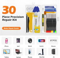 RealPlus 30 részes mini mágneses csavarhúzó készlet - 8 Torx, 16 feszítőszerszám, mágnesező eszköz - Telefonokhoz, tabletekhez, órákhoz, PS4 2