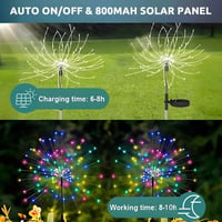 Dekofun Napelemes Kerti Lámpa Szett, 2 db 150 LED-es Pitypang Alakú Kültéri Világítás, 8 Üzemmód, Hajlítható, Vízálló, Terasz, Erkély, Virág 4