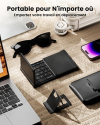 ProtoArc XK01 TP Összecsukható Bluetooth Billentyűzet - Vezeték Nélküli, Hordozható, Fekete, Akkumulátoros Működés 5