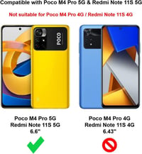 Poco M4 Pro 5G mágneses bőrtok 3 kártyatartóval - Fekete 2