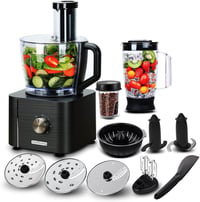 TopStrong 1100W Multifunkciós Konyhai Robotgép - 11 Funkciós Aprító, 3,2L Tál, 1,5L Tartály, Mini Aprító, Továbbfejlesztett Vágókorong, Citr 1