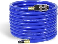 CCLIFE 5m Spirál Sűrített Levegő Tömlő 20 Bar Nyomásálló - 1/4 Colos Kompresszor Cső Gyorscsatlakozóval, PVC, 6,3mm Belső Átmérő 1
