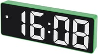Iegefirm Digitális LED Ébresztőóra - Hálószobai Asztali Óra Hőmérséklet Kijelzővel, 3 Ébresztési Mód, Hangerő Szabályozás, Zöld 1