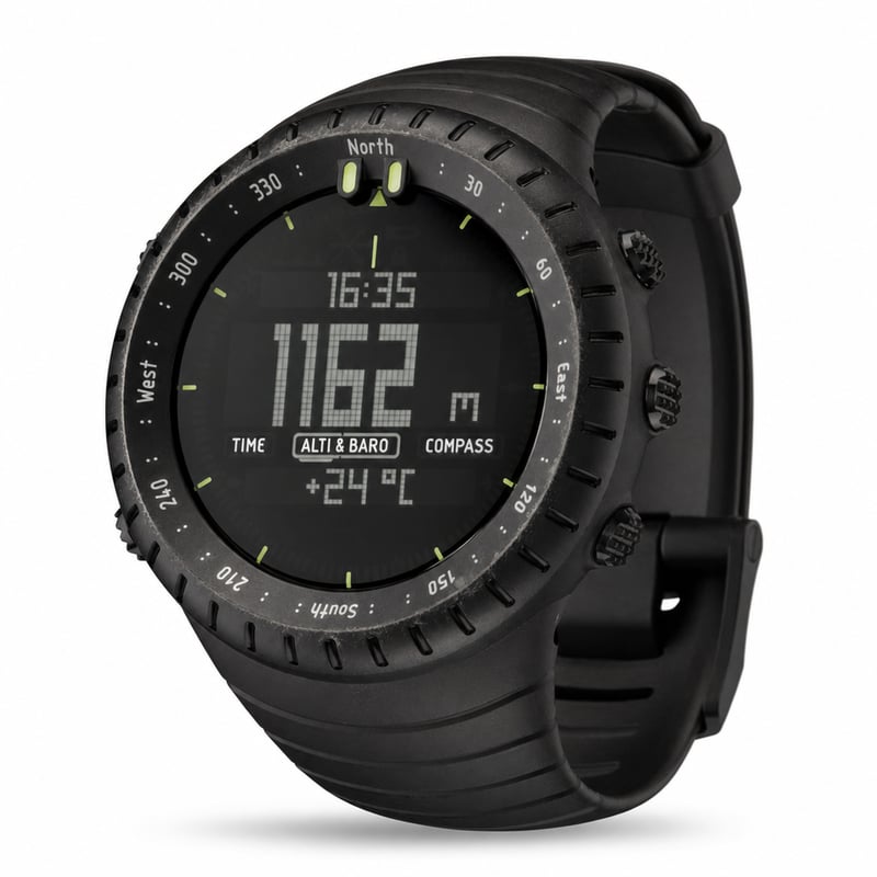 Suunto Core All Black outdoor sat – visinomjer, barometar, kompas – korišten, potrebna zamjena baterije, ogreban (stanje: vidi 2. sliku)