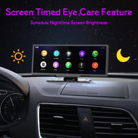 NUOTIAN 10,26" Vezeték Nélküli CarPlay Autós Kijelző, Bluetooth 5.3, 4K Menetrögzítő + 1080P Tolatókamera, GPS Navigáció, 64GB TF, FM 6
