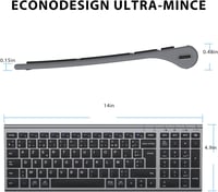 iClever BK10 Bluetooth Vezeték Nélküli Billentyűzet - Univerzális Kompatibilitás iOS/Android/Windows Eszközökhöz, Alacsony Profilú Gombok, F 6