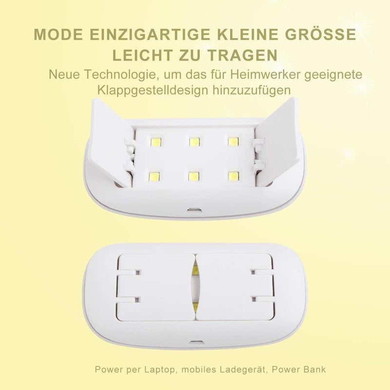 Kompakt UV Körömszárító USB-vel, 60 mp Időzítővel - Hordozható Mini Lámpa