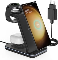 Samsung 3 az 1-ben vezeték nélküli töltőállomás Galaxy telefonokhoz, órákhoz és fülhallgatókhoz 1