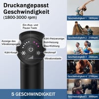 Emicool Professzionális Masszázspisztoly Meleg-Hideg Funkcióval - Mély Izommasszázs 5 Sebességgel, Izomfájdalom Enyhítésre, USB-C Töltés 3