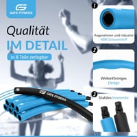 GATE FITNESS Hullámdesign Hula Hoop Karika 1,5 kg - Felnőtteknek és Gyerekeknek Fogyáshoz 6