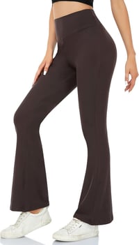 ACTINPUT Női Jóga Nadrág - Bővülő Szárú Leggings Edzéshez - Átlátszatlan Bootcut Sportnadrág Fitneszhez és Tánchoz 1