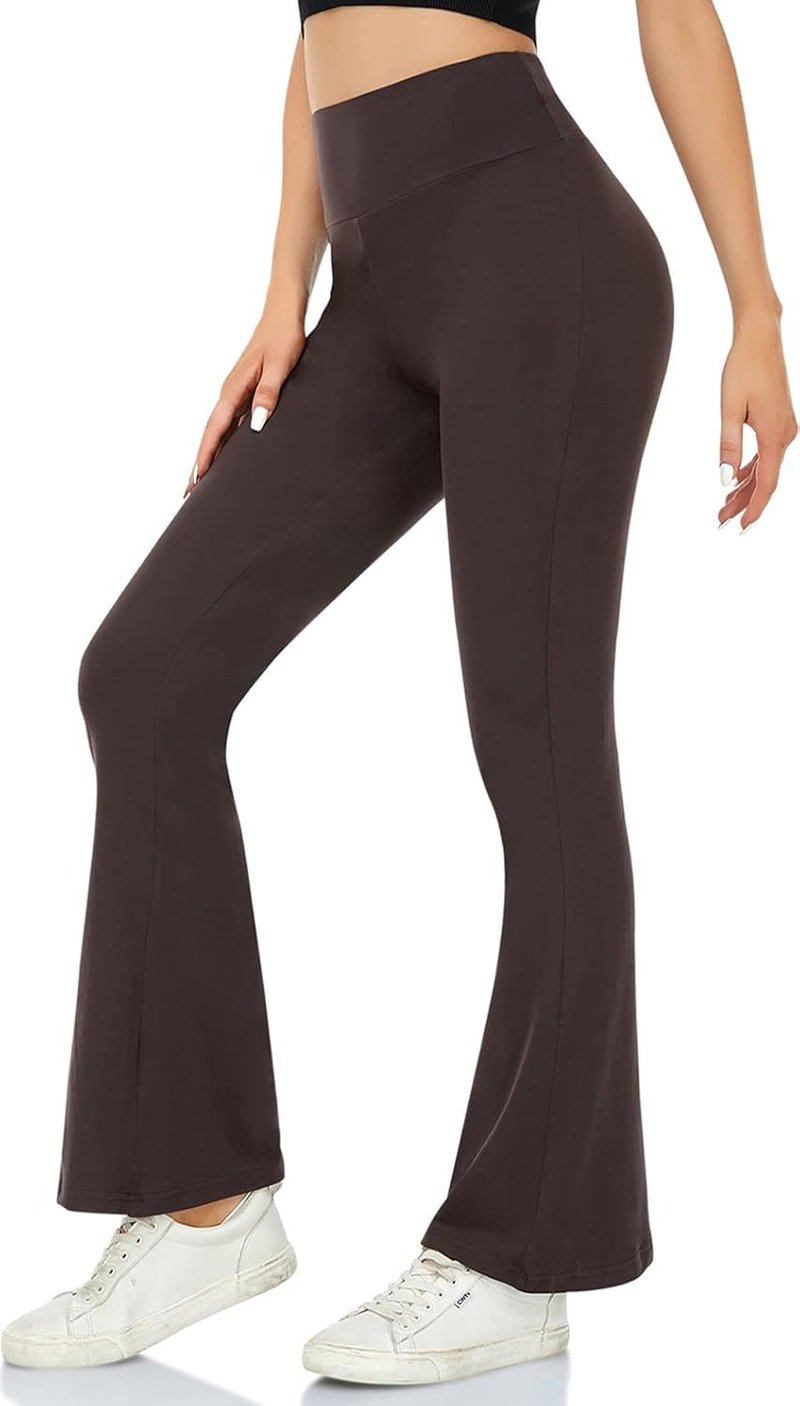ACTINPUT Női Jóga Nadrág - Bővülő Szárú Leggings Edzéshez - Átlátszatlan Bootcut Sportnadrág Fitneszhez és Tánchoz