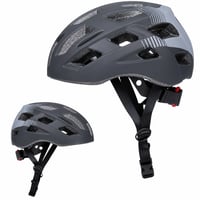 Cyklistická prilba Dunlop s LED svetlom, veľkosť M (55-58 cm), čierna — bez slnečnej clony (stav: pozri 2. obrázok) 1