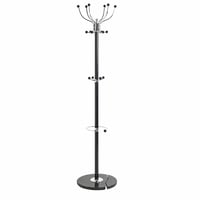 Cuier vertical HAKU – Crom-Negru, bază din marmură, metal, stil modern, 176 x — defect, funcționează parțial: bază ruptă (stare: vezi a 2-a fotografie) 1