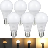 EDISHINE E27 LED Izzó 2700K Meleg Fehér, 10W 1000LM Fényerőszabályozható, 60W Hagyományos Izzó Helyettesítő, Energiatakarékos, 6 db Csomag 1